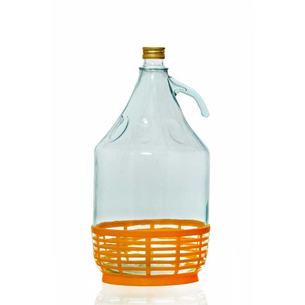 Stekleni baloni z široko in ozko odprtino - Balon + rumeni podstavek ( 35 navoj )