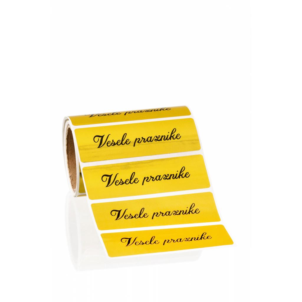 Etiketten / Anhänger - Etiketten „Frohe Feiertage“ (Gold)