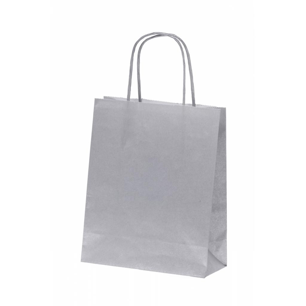 Paper gift bags - Paper bag silver color