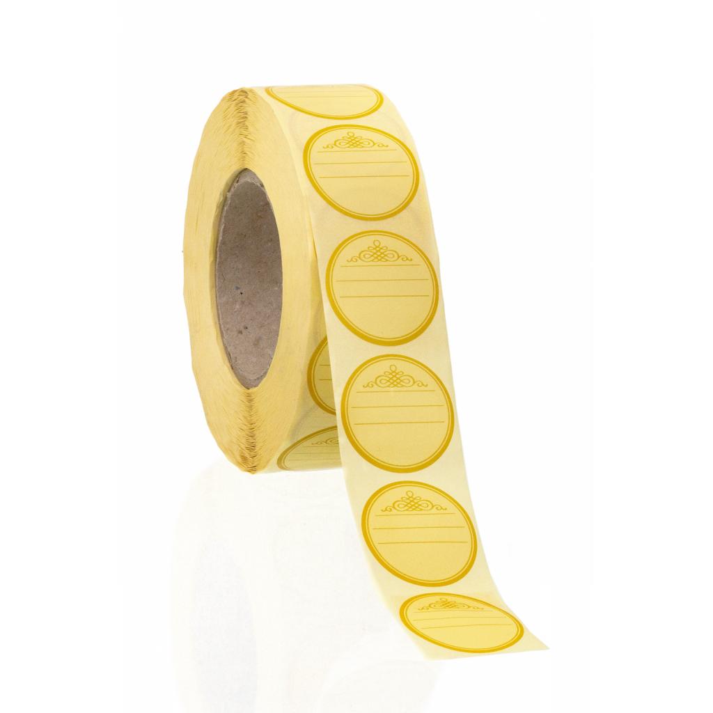 Etiketten / Anhänger - Runde Etiketten (Gelb)
