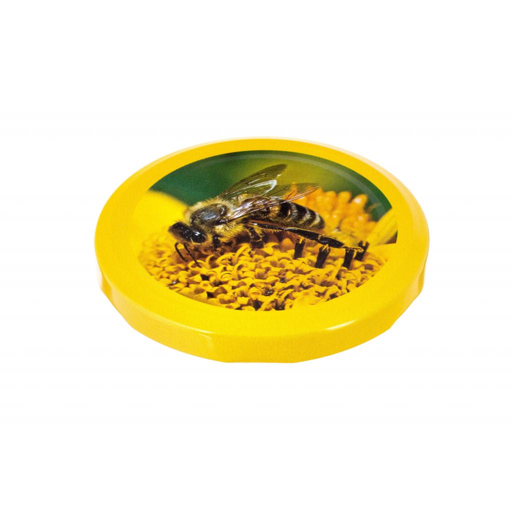 Twist-off lids - TWIST-OFF lid bee+flower yellow