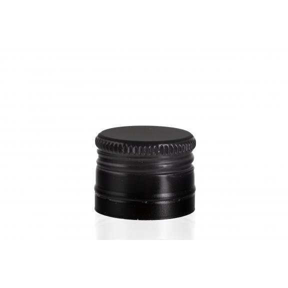 Na navoj, kronski, mehanski zamaški - Zamašek aluminjasti z navojem črni