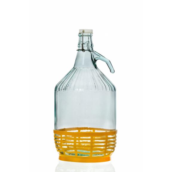 Stekleni baloni z široko in ozko odprtino - Balon + rumeni podstavek ( mehanski zamašek )