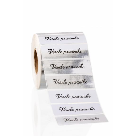 Etiketten / Anhänger - Etiketten „Frohe Feiertage“ (Silber)