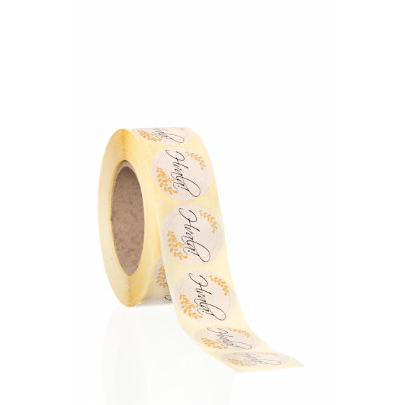 Darilna embalaža - Nalepke hvala natur