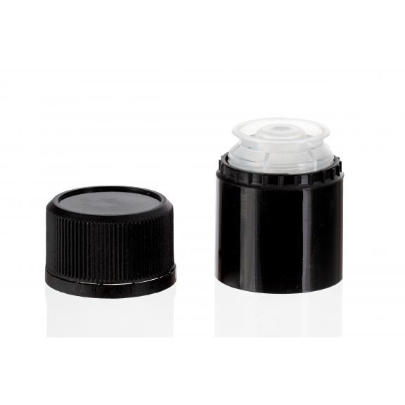 Na navoj, kronski, mehanski zamaški - Zamašek caps.guala črni