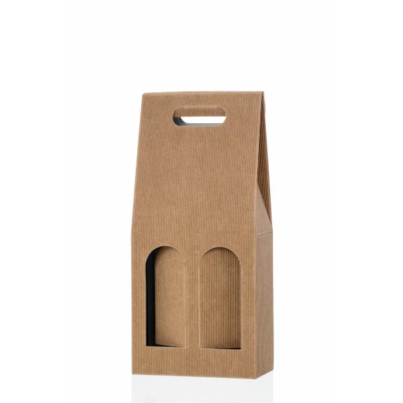 Valovita, kartonasta embalaža - Kartonska embalaža za 2 steklenici NATUR Valovita, kartonasta embalaža - Kartonska embalaža za 2 steklenici NATUR