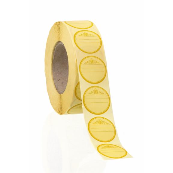 Etiketten / Anhänger - Runde Etiketten (Gelb)