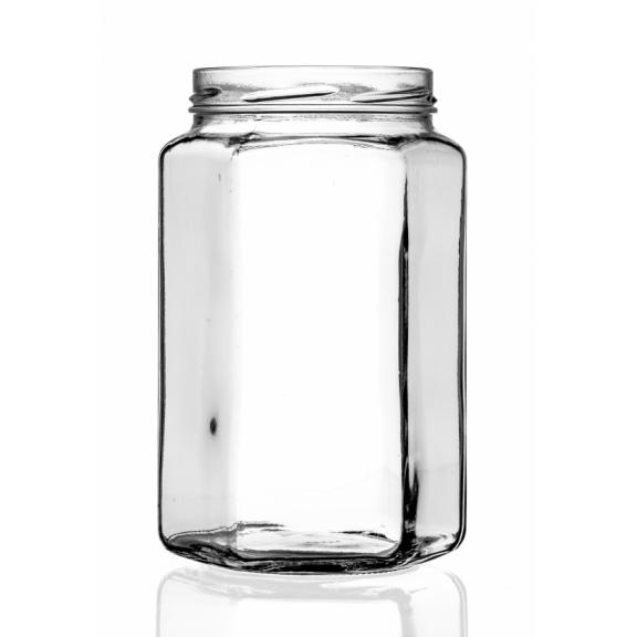 Kozarci T.O. navoj - Kozarec glass jar 6-oglati TO100,82